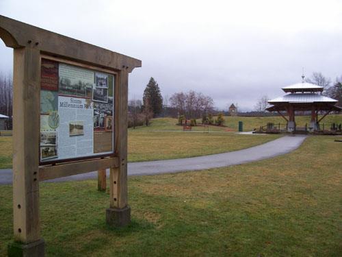 Showing pavilion and entrance sign, 2009