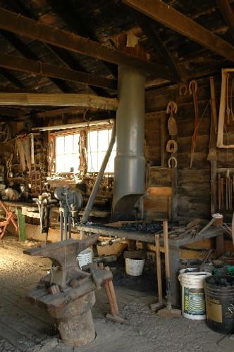 Interior of Ambroz Blacksmith Shop