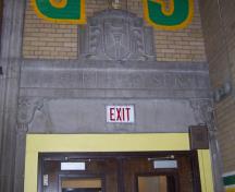 Of note is the stone detail above side entrance of John Campbell School; City of Windsor, Nancy Morand, 2004