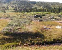 View of Okak, showing the remains of  walkways, 2005.; Jim Molnar, Parks Canada Agency / Agence Parcs Canada, 2005
