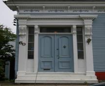 This photograph shows the highly ornate entranceway, 2007; City of Saint John