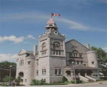 Of note are the five storey tower, turret and multi arched portico.; Gord Strathdee, 2007.