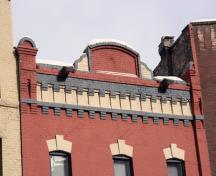 Detail view of the T.W. Taylor Building, Winnipeg, 2006; Historic Resources Branch, Manitoba Culture, Heritage and Tourism, 2006