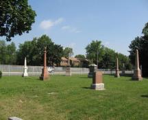 Of note are the individual markers for gravesites.; Beatrice Tam, 2008.