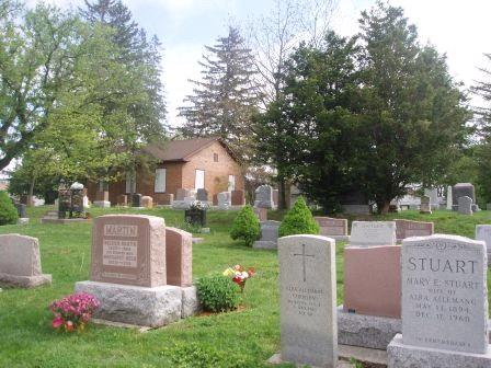 Landscape, Bridgeport Free Church and Cemetery