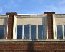 Detail view of the Stovel Printing Building, Winnipeg, 2007; Historic Resources Branch, Manitoba Culture, Heritage and Tourism, 2007