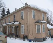 The west facing elevation of the Reiner House featuring the protruding bay window, 2007.; Lindsay Benjamin, 2007.