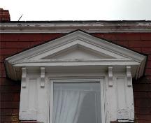 Pediment detail, St. Joseph’s Glebe House, St. Joseph’s, Nova Scotia, 2009.; Heritage Division, N.S. Dept. of Tourism, Culture and Heritage, 2009