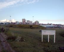 Fort LaTour - The City of Saint John provides the backdrop for the site of Fort LaTour today; PNB 2004