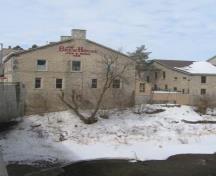 This photo depicts the buildings' location on the northern shore of the Grand River, 2007.; Lindsay Benjamin, 2007.