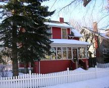 View of the front elevation of the Charles Barker Residence (February 2005); City of Edmonton, 2005