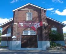 Front facade of the Mizpah Mission/Italian Pentecostal Church; Callie Hemsworth, Brock University, 2007