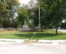 Of note is the war memorial.; Kayla Jonas, 2008.
