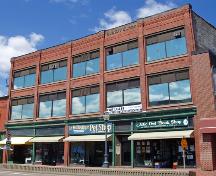 Still a viable location for business, the Subway Block's south façade overlooks Main Street, Moncton.; Moncton Museum