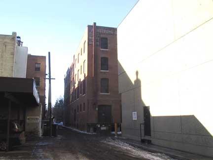 The rear of the Armstrong Block.