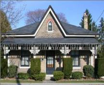 Of note is the gable with a small Gothic double-hung window.; City of Brantford, 2009