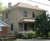 Of note is the curvature of the roof of the veranda that demonstrates excellent craftsmanship.; Kayla Jonas, 2008.