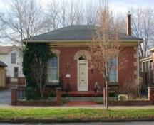 Of note is the symmetrical three bay facade.; City of Brantford, n.d.