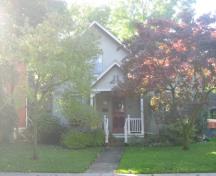 Of note is the high gable.; Martha Fallis, 2008.