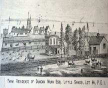 Engraving of Residence of Duncan Munn; Meacham's Illustrated Historical Atlas of PEI, 1880