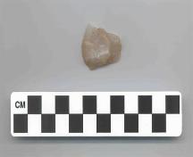 Scraper found at the Debert Palaeo-Indian Site, Debert, N.S.; Heritage Division, NS Dept. of Tourism, Culture and Heritage, 2001.