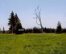 Showing approach to cemetery from Easter Road; PEI Genealogical Society, George Sanborn Jr., 2009