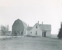 The Barn and house in the 1950's; Ells Family 