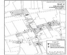 Map of the Grand Pré Heritage Conservation District, Nova Scotia; Courtesy of the Municipality of the County of Kings