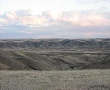 View of the river valley from the south end of the site, 2007.; Government of Saskatchewan, Marvin Thomas, 2007.