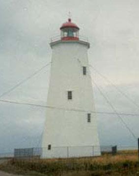 General view of Miscou Island Lighthouse.