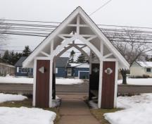 Showing lych gate in front of the church; City of Summerside, 2009