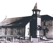 Historic image of the Trinity United Church of Canada, taken circa 1898; Doris E. Kennedy