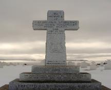 Monument erected in remembrance of Georgina Stirling in St. Peter’s Anglican Cemetery, Twillingate, NL. Photo taken 2010. ; David Burton 2010