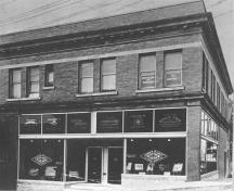 Exterior view of the McLeod Block, no date; New Westminster Public Library, NWPL 2546