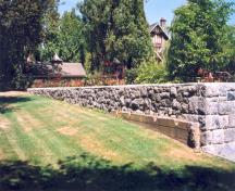 View of adjacent greenhouse foundation; City of Burnaby, 2003