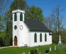 Overall view of the church; Frank Morehouse
