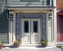 This image shows details of the building's entrance; City of Saint John, 2010