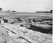 General view of the archaeological excavations at Fort La Tour.; Parks Canada Agency / Agence Parcs Canada.