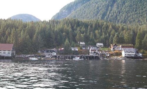 Butedale Cannery from the water, 2009
