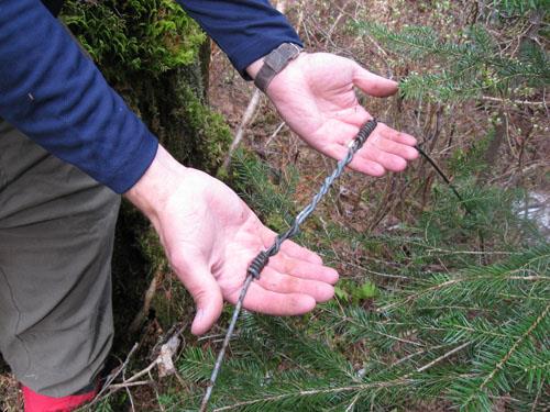 Wire splice from Yukon Telegraph line