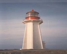 Ferolle Point Light Tower, left side.; (Photo courtesy of Canadian Coast Guard, Transport Canada.)