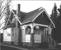 View of the Beatty Heritage House looking northwest from the corner of  49th Street and 50th Avenue (November 2004); Beatty Heritage House Society, 2004