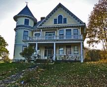The house is still an imposing structure looming in the west above the village.; Village of Hillsborough