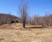 Gorge Cemetery sits on a knoll near the corner of the Gorge Road and the Ammon Road; Moncton Museum