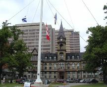 Front elevation from Grand Pre, City Hall, Halifax, Nova Scotia, 2005.; Heritage Division, NS Dept. of Tourism, Culture and Heritage, 2005.