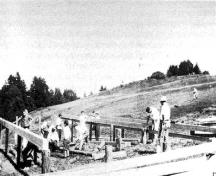 Construction of the first clubhouse, 1919; Grand Bay-Westfield