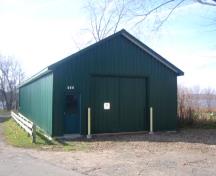 Front view of former internment camp building.; City of Fredericton