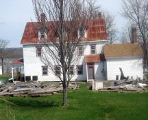 This image shows the rear of the residence during recent restoration; Village of Gagetown