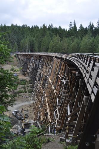 Kinsol Trestle showing rehabilitation work