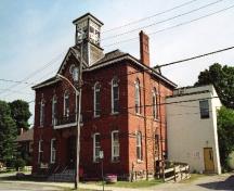 Southwest exterior of Acton Town Hall; OHT, 1986